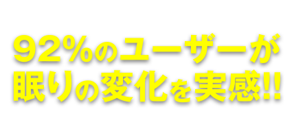2週間の着用実験で92%のユーザーが眠りの変化を実感!!
